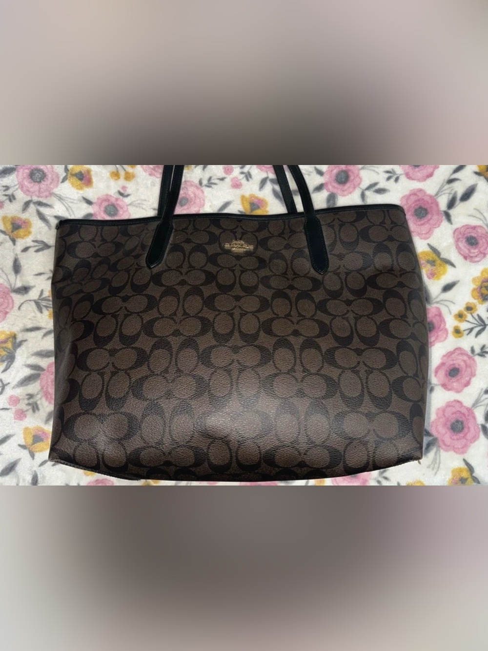Coach City Tote Bag - Gold/Walnut/Black - Brand
New